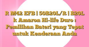 [ M42 EFB | 50B20L/R | B20L ] Amaron Hi-life Duro : Pemilihan Bateri yang Tepat untuk Kenderaan Anda